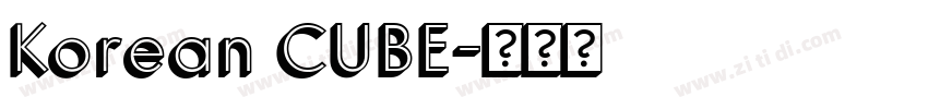 Korean CUBE字体转换